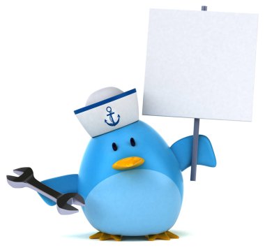 Eğlenceli çizgi film karakteri ile - 3d çizim aracı