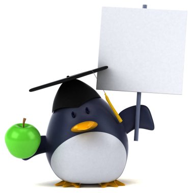 Apple - 3d çizim ile eğlenceli çizgi film karakteri