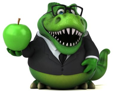 Apple - 3d çizim ile eğlenceli çizgi film karakteri