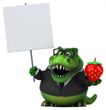 Çilek - 3d çizim ile eğlenceli çizgi film karakteri