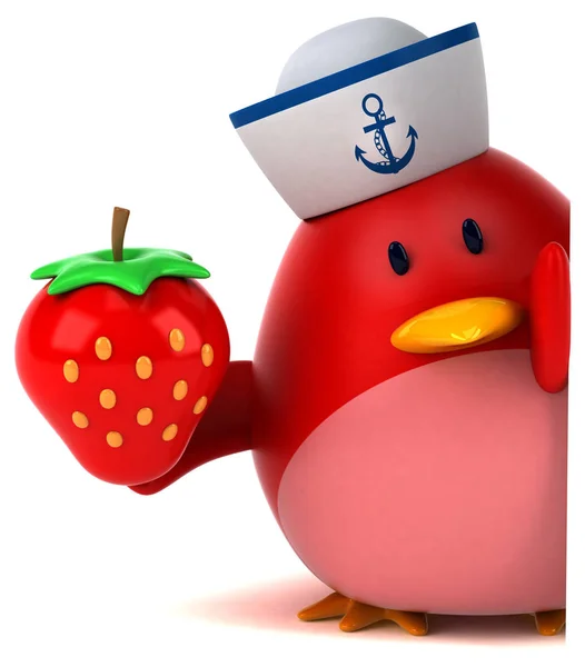 Fun Cartoon Character Strawberry Illustration — Stock Photo, Image