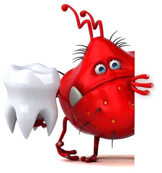 Fun Cartoon Character Tooth Illustration — Stock Photo, Image