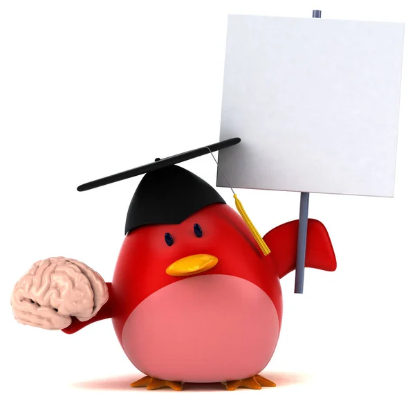 Fun Cartoon Character Brain Illustration — Stock Photo, Image