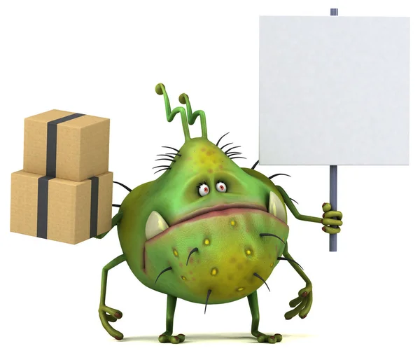 Fun Cartoon Character Boxes Illustration — Stock Photo, Image