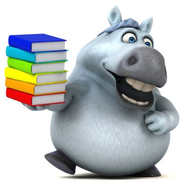 Komik çizgi film karakteri ile - 3d çizim kitapları