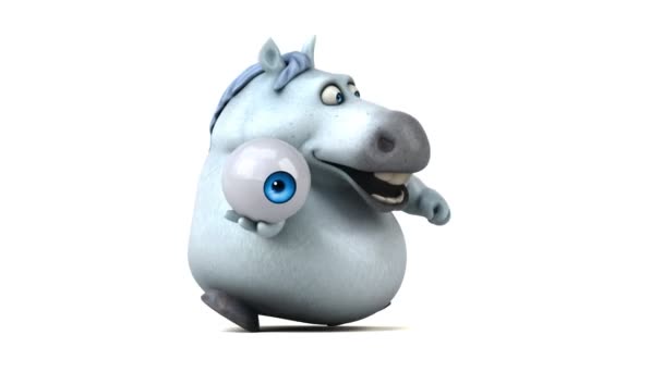 Zabawne Konia Oko Animacji — Wideo stockowe