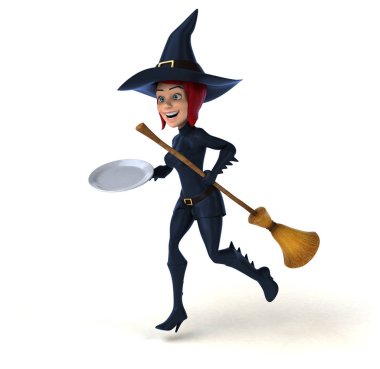 komik çizgi film karakteri ile plaka - 3d çizim