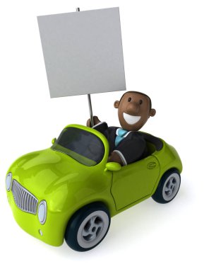 Eğlenceli iş adamı karakter - 3d çizim