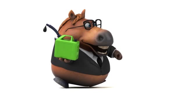 Fun Horse Oil Animation — Stock Video