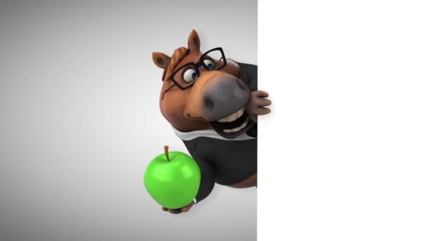 Zábavná Jízda Apple Animace — Stock video