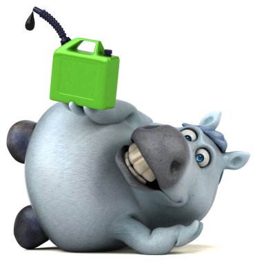 eğlenceli çizgi film karakteri ile petrol - 3d çizim