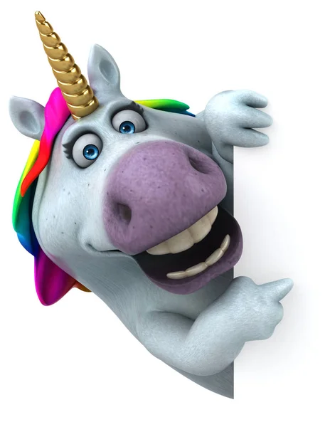Personaggio Divertente Unicorno Illustrazione — Foto Stock