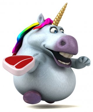 komik karikatür karakter etli - 3d çizim