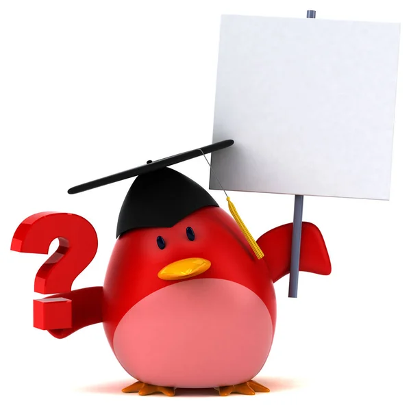 Funny Cartoon Character Question Mark Illustration — Stock Photo, Image