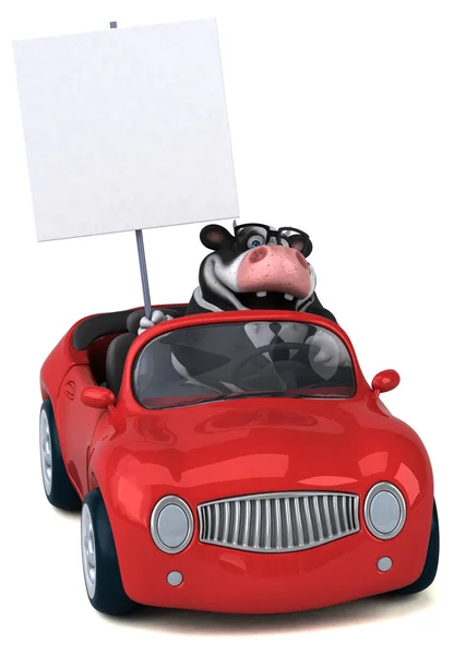 Leuk Personage Auto Illustratie — Stockfoto