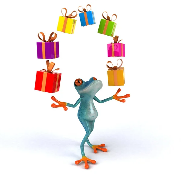 Διασκέδαση Βάτραχος Δώρα Απεικόνιση — Φωτογραφία Αρχείου
