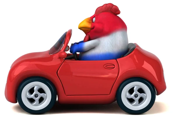 Fun Cartoon Character Car Illustration — Stock Photo, Image