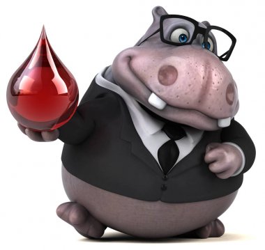 komik karikatür karakter holding damla - 3d çizim