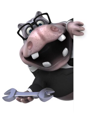 komik karikatür karakter holding anahtarı - 3d çizim