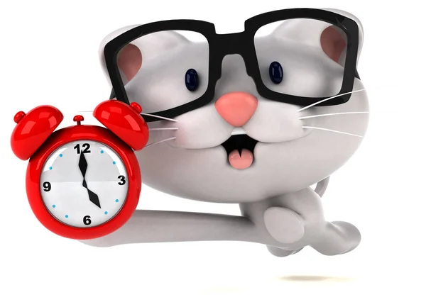 Fun Cartoon Character Clock Illustration — Stock Photo, Image