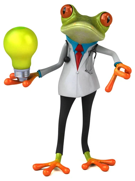 Żaba Lekarz Lampą Ilustracja — Zdjęcie stockowe