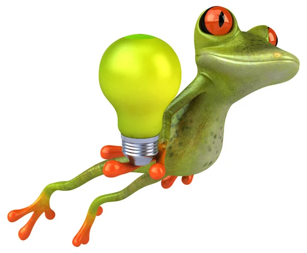 Grenouille Amusante Avec Lampe — Photo