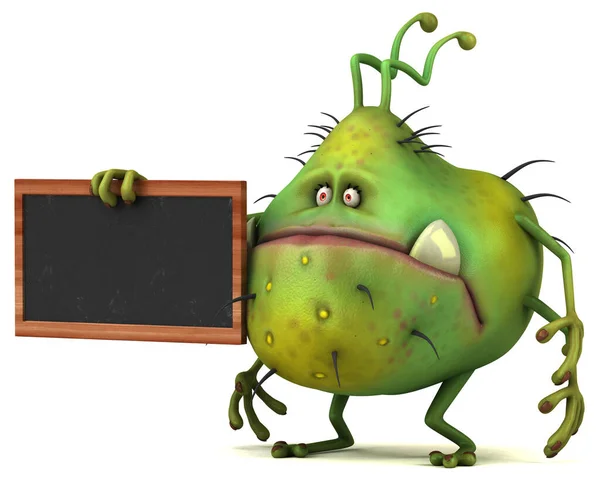 Fun Kiem Bug Monster Met Een Schoolbord — Stockfoto