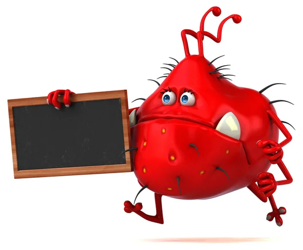 Fun Kiem Bug Monster Met Een Schoolbord — Stockfoto