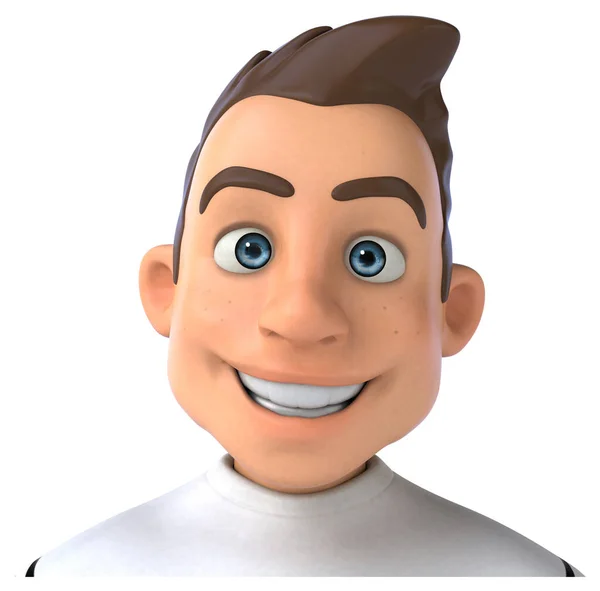Divertido Desenho Animado Personagem Casual Sorrindo — Fotografia de Stock