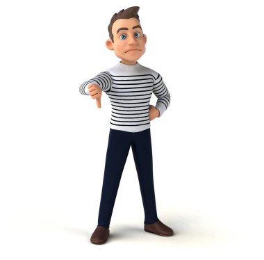 Eğlenceli 3D karikatür sıradan karakter  