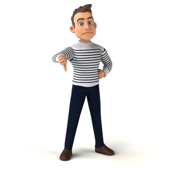 Fun Cartoon Casual Character — Stock Photo, Image