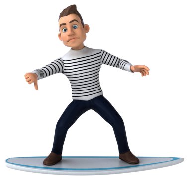 Eğlenceli 3D karikatür sıradan karakter 