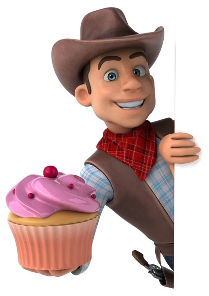 Cartoon Character Cake Illustration — Stock Photo, Image