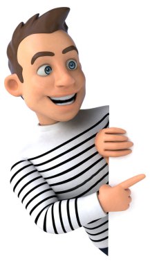 Eğlenceli 3D karikatür sıradan karakter 
