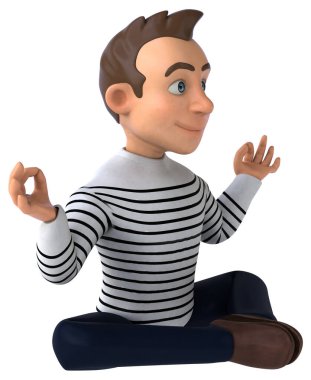 Eğlenceli 3D karikatür sıradan karakter