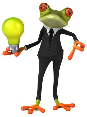 Ampul - 3d çizim ile eğlenceli çizgi film karakteri