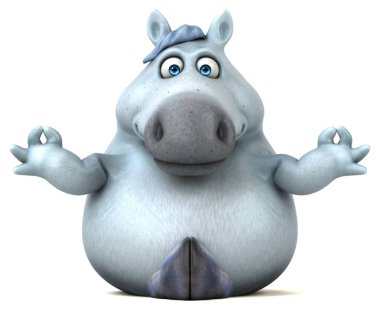 Eğlenceli at - 3D İllüstrasyon