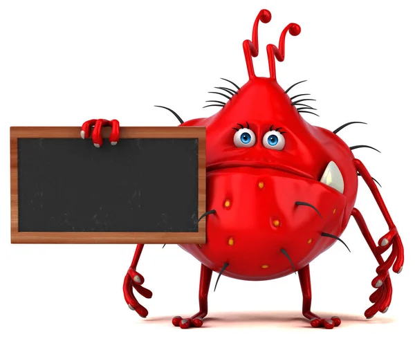 Fun Germ Bug Monster Chalkboard — Stock Photo, Image