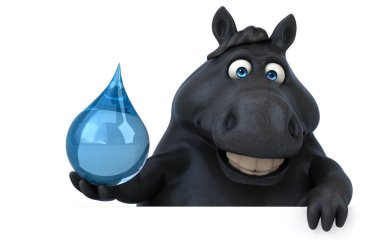 çizgi film karakteri ile damla - 3d çizim