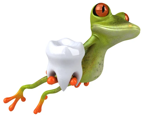 Fun Frog Tooth Illustration — Stock Photo, Image