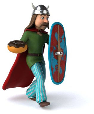 Çörek - 3d çizim ile eğlenceli çizgi film karakteri