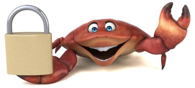 Kilit - 3d çizim ile eğlenceli Yengeç