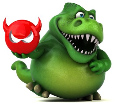 Virüs - 3d çizim ile eğlenceli dinozor