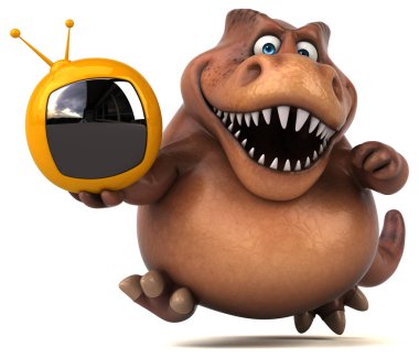 Tv - 3d çizim ile eğlenceli Trex