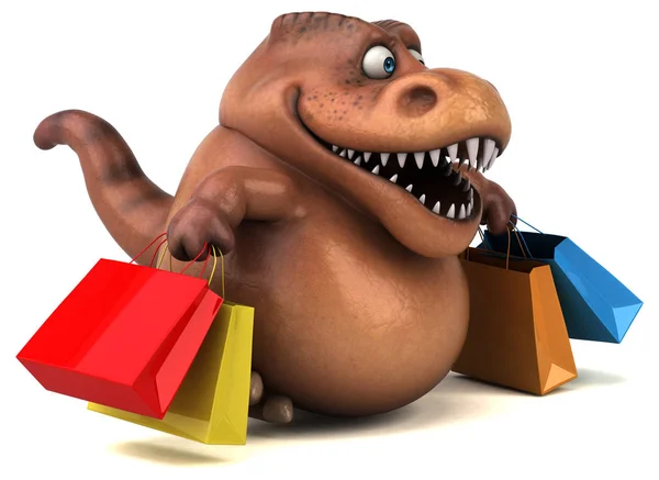 Zábava Dinosaura Pytle Ilustrace — Stock fotografie