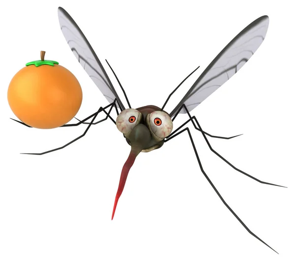 Mosquito Orange Illustration — Stock Photo, Image