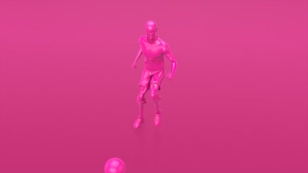 足球比赛的3D运动设计 — 图库视频影像