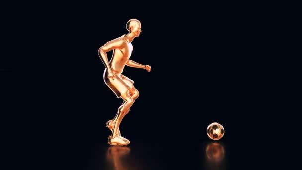 サッカーゲームの3Dモーションデザイン — ストック動画