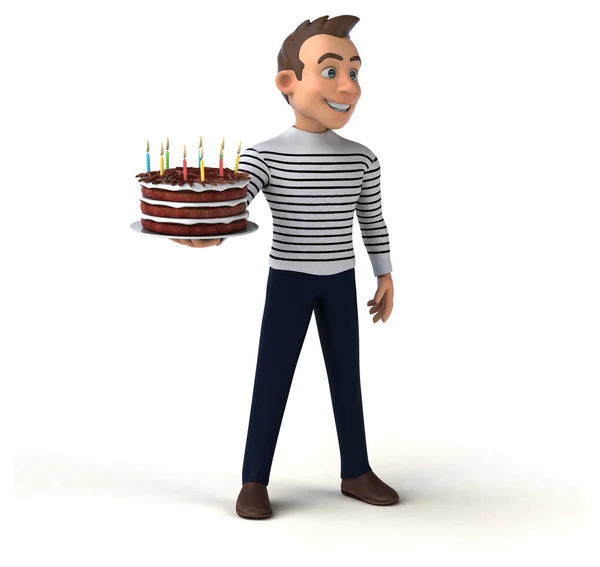 Fun Cartoon Character Cake — Stock Photo, Image