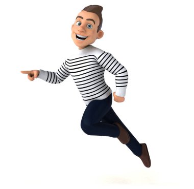 Eğlenceli 3D karikatür sıradan karakter 